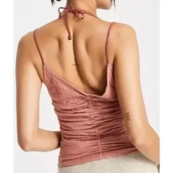Free People Love Her Keyhole Boho Tank in Summer Sparrow 2-Way Top Women’s Sz S - Picture 5 of 14